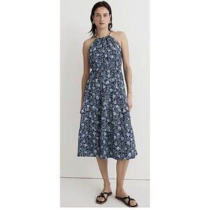 Madewell Cross-Back Halter Midi Dress in Vineyard Medallion Size Large NWT X